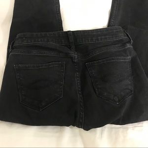 Black washed-out jeans